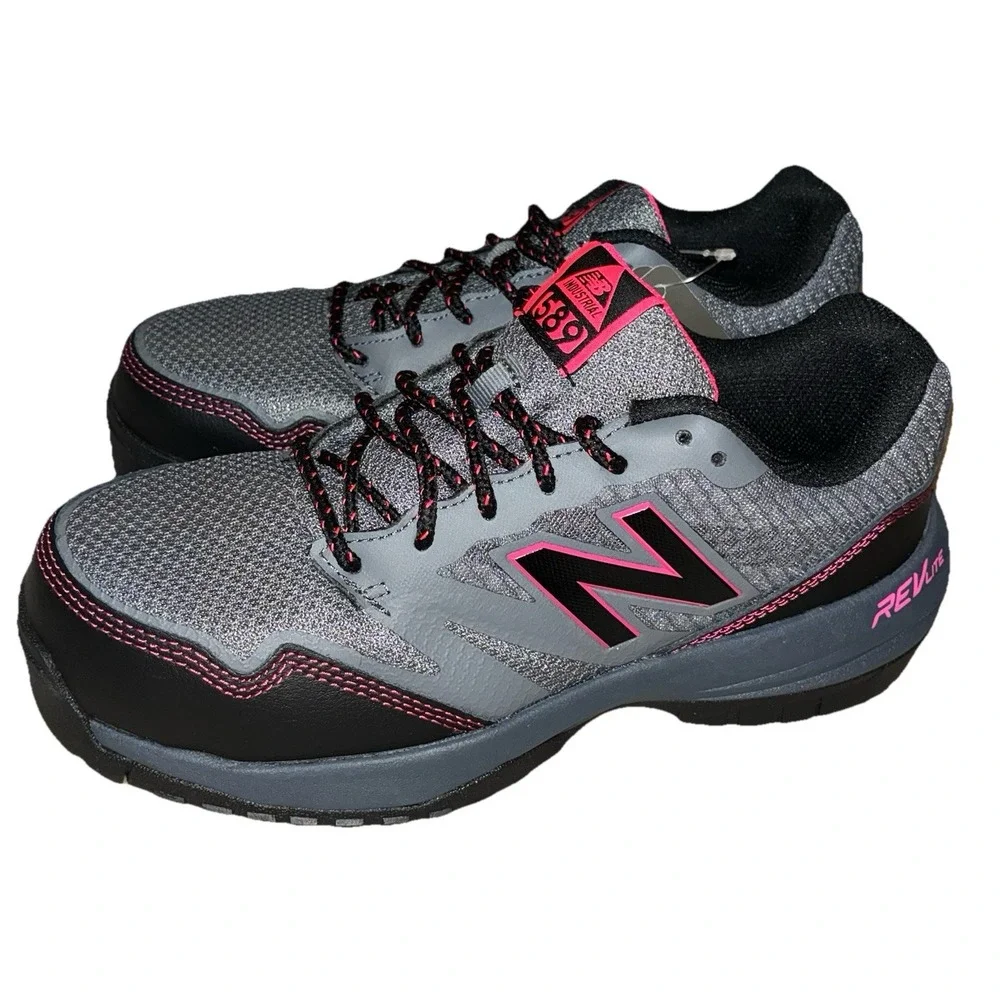 New Balance 589  Industrial Work Shoes Women's‎ 7.5 Gray Pink  Composite Toe NEW